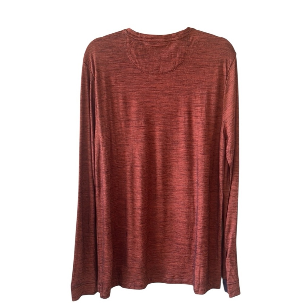 Bombas Men's L Merino Wool Blend Crew Neck Long Sleeve Base Layer T-Shirt Rust - Picture 5 of 6